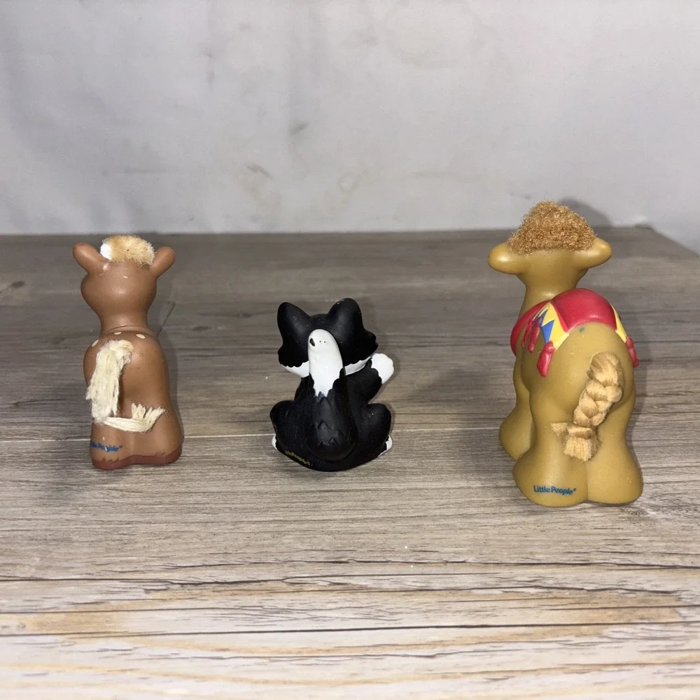 3 Pc Fisher Price Nativity Animal Christmas Barnyard Scene